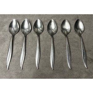 Oneida Craft Deluxe Stainless Textura Flatware Silverware Teaspoons Lot of 6